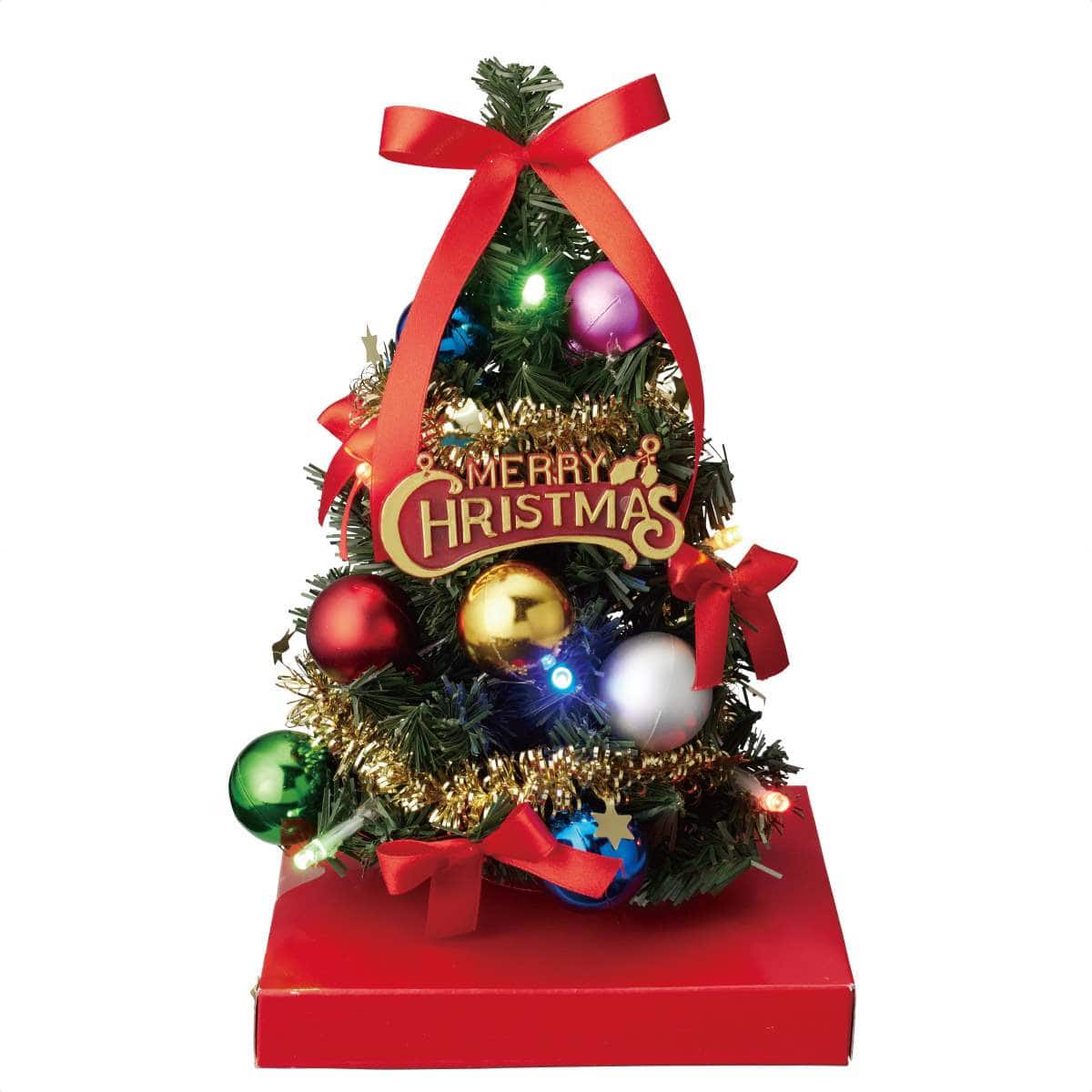 24cm デコレーションツリー クリスマスツリー 卓上 ディスプレイ Ledライト 通販 ストア エキスプレス