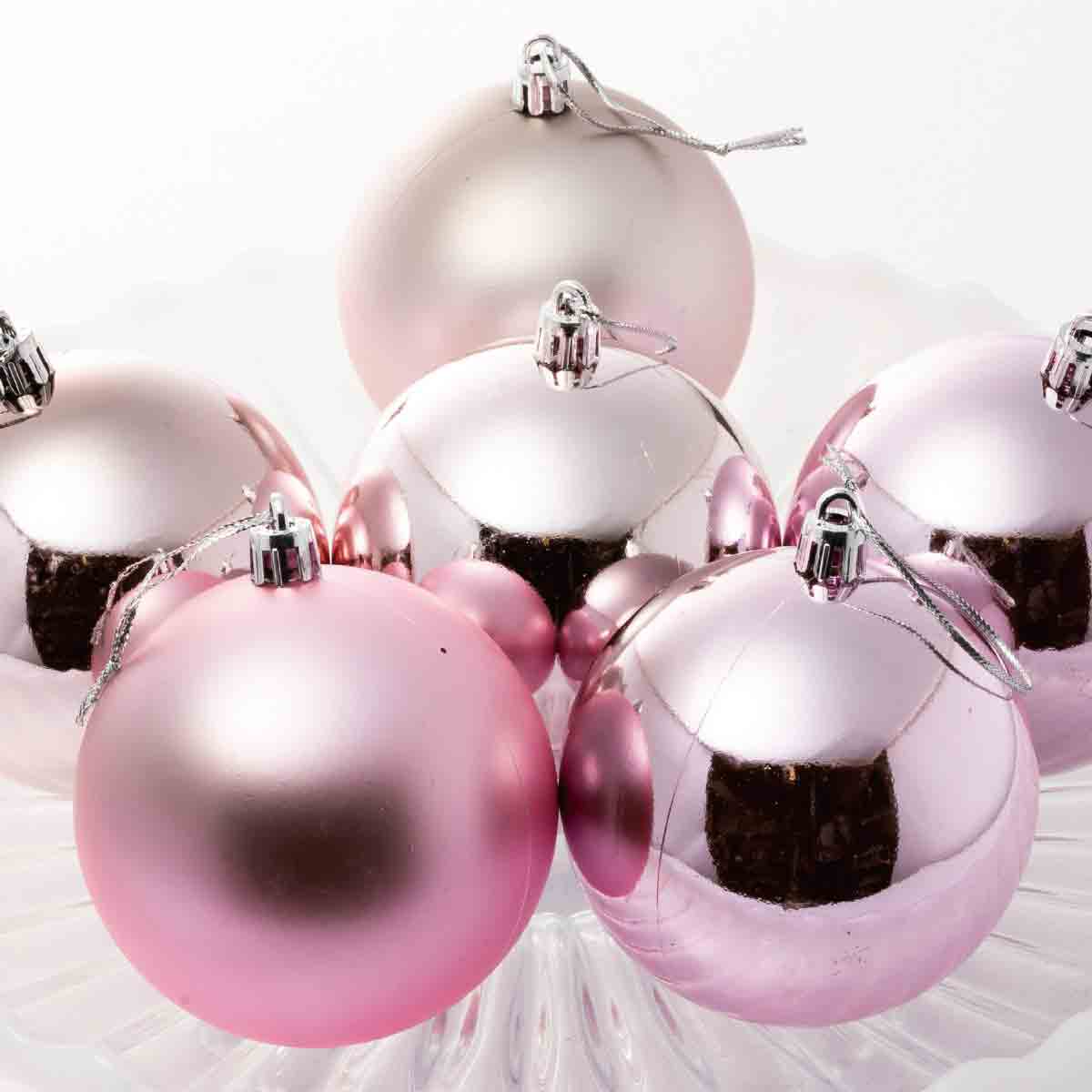 6個セット8cmグラデーションオーナメントボール