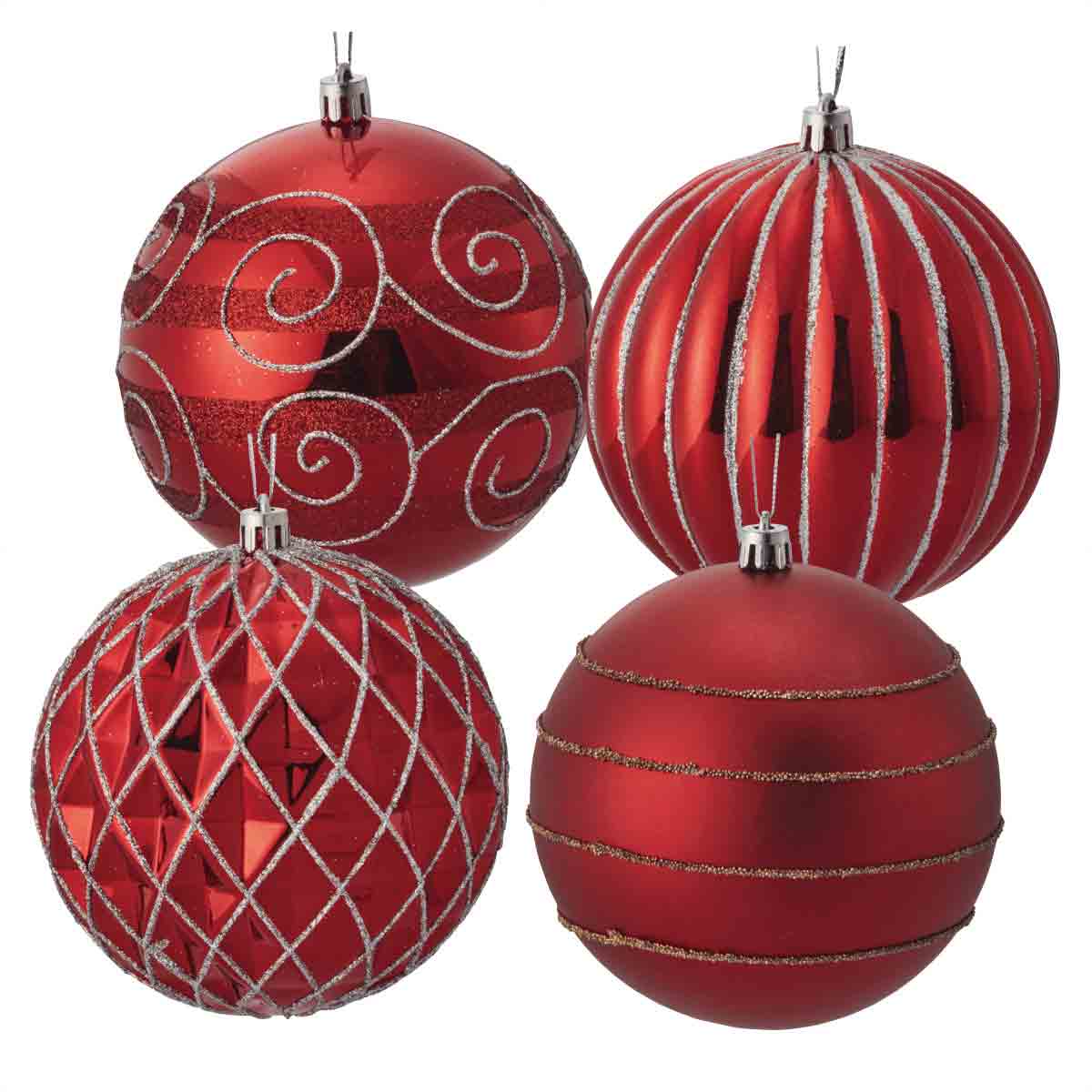 10cm プラスチックオーナメントボール 大 12個セット 4種 各3個 通販 ストア エキスプレス