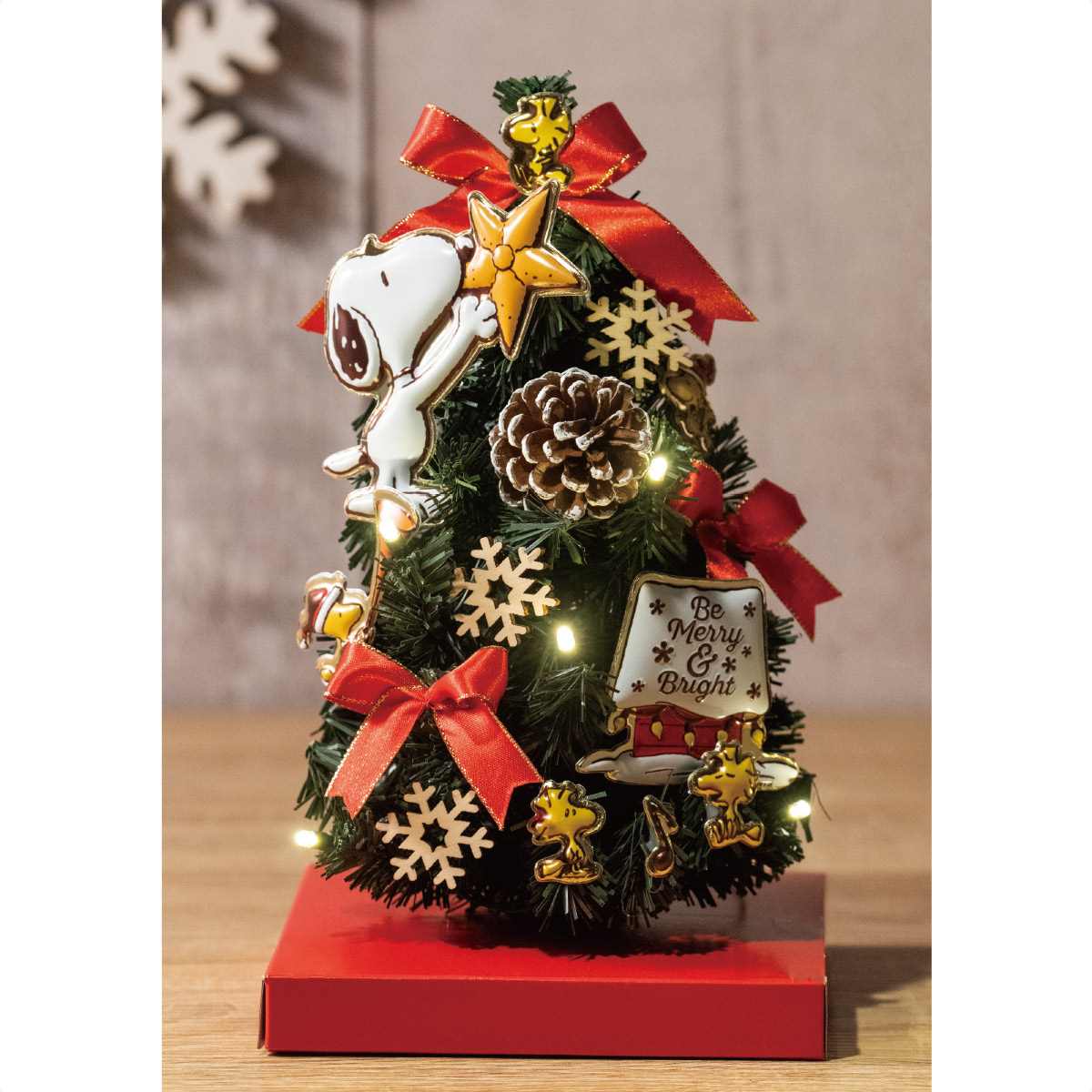 24cm デコレーションライトツリー スヌーピー クリスマス ディスプレイ 装飾 オブジェ 通販 ストア エキスプレス