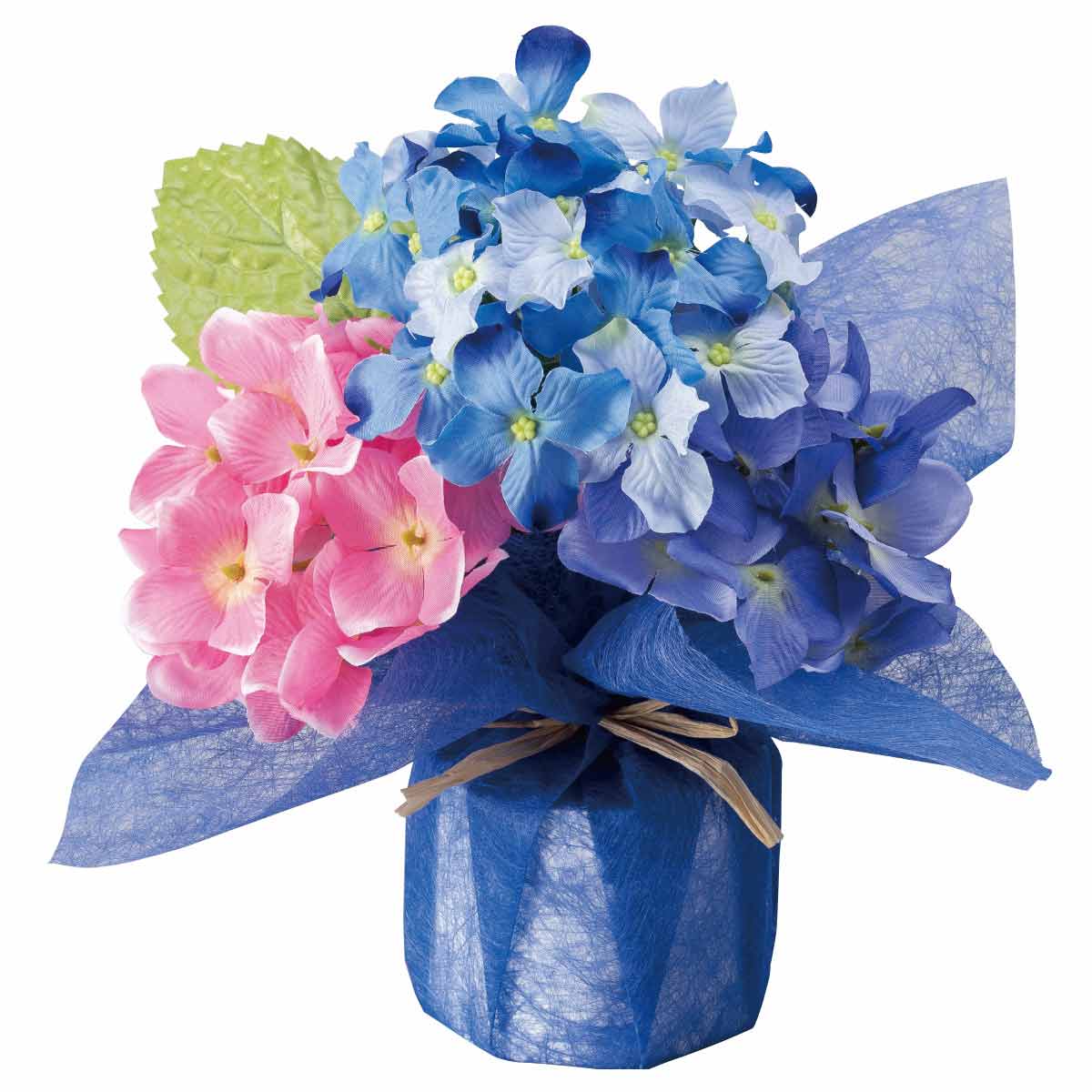 あじさい造花アレンジポット27cm