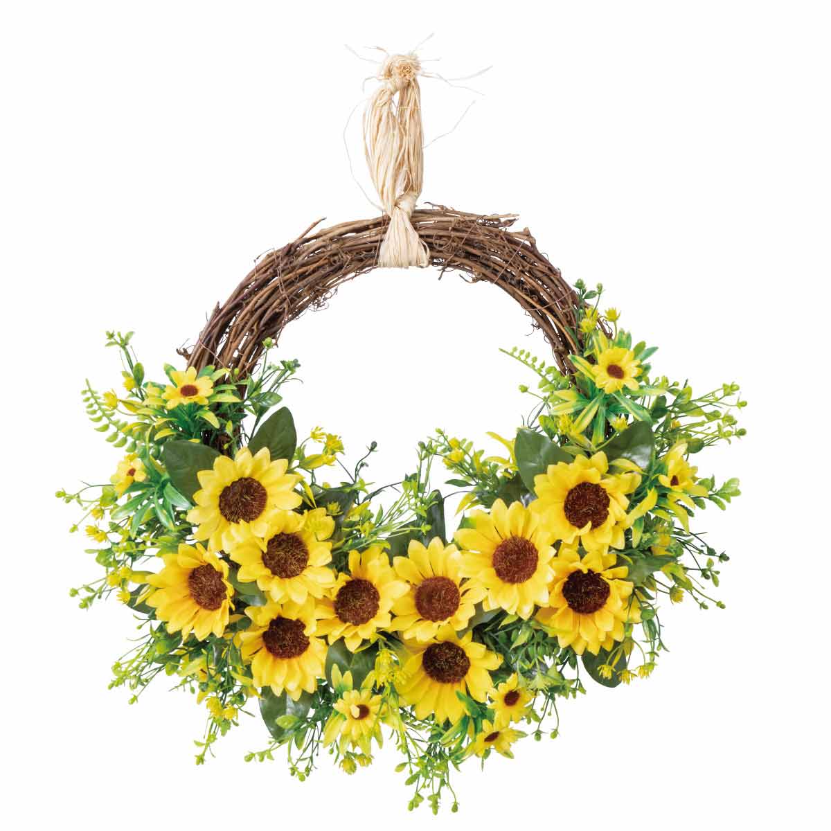 ナチュラルひまわりリースw50 H45cm