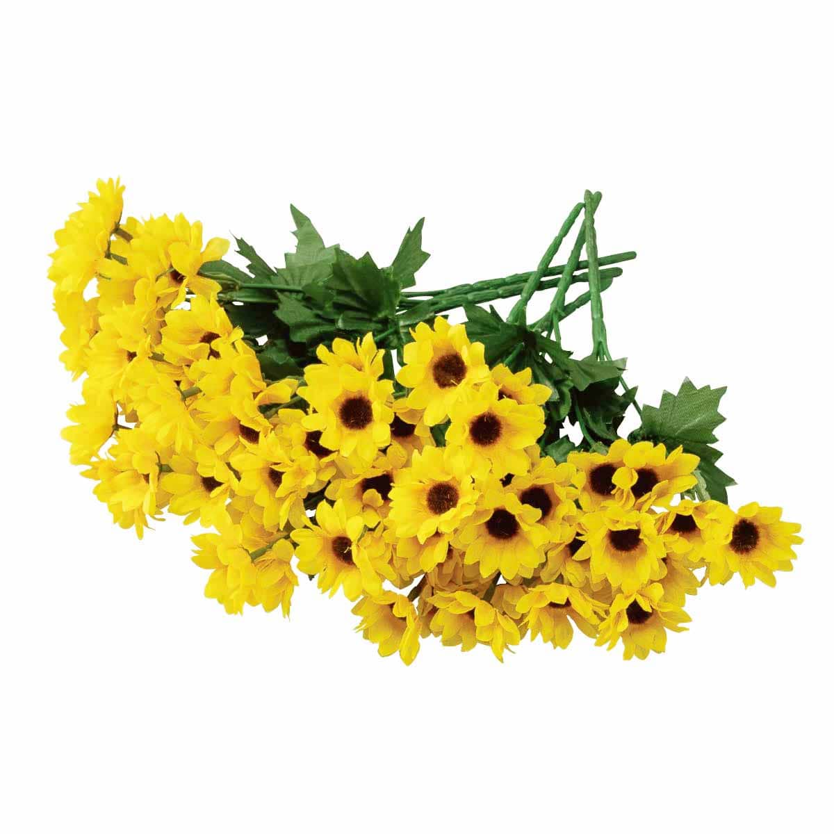 6本 ミニひまわり造花ブッシュ25cm