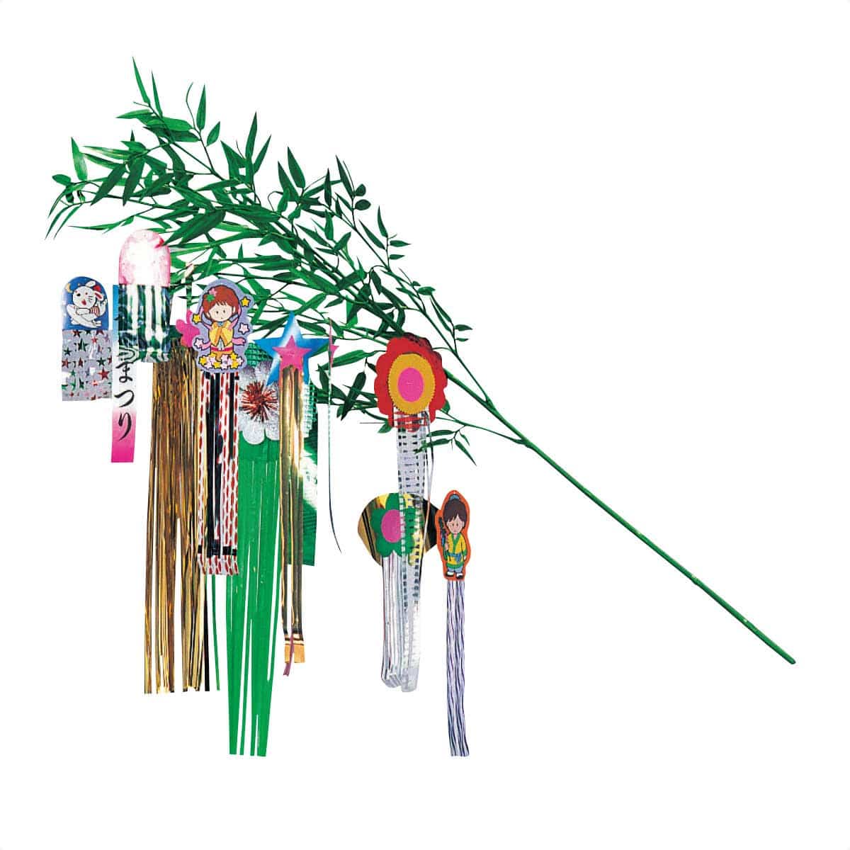 七夕飾りセット笹枝 130cm