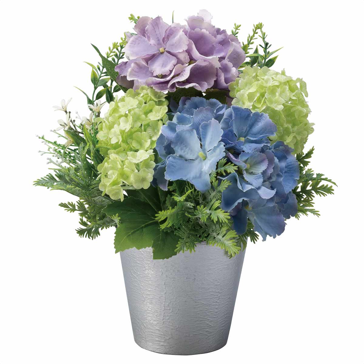 あじさい造花アレンジポット28cm ストエキオリジナル