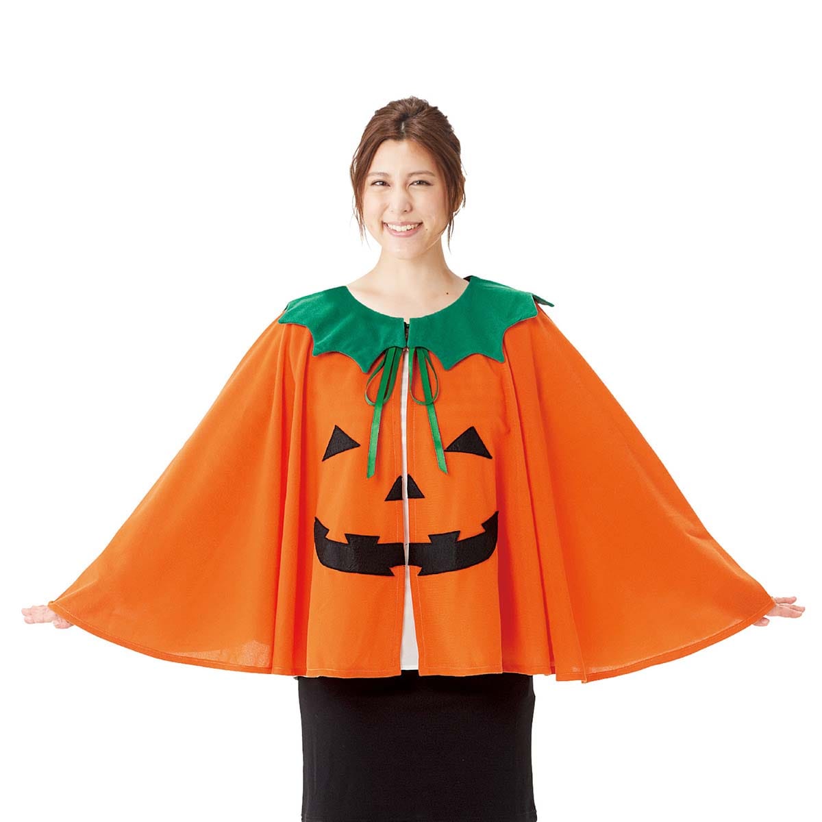 ハロウィンパンプキンケープ