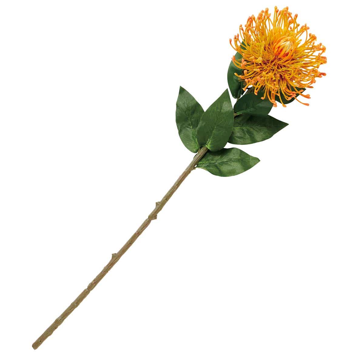 ピンクッション造花スプレー55cm オレンジ 通販 ストア エキスプレス