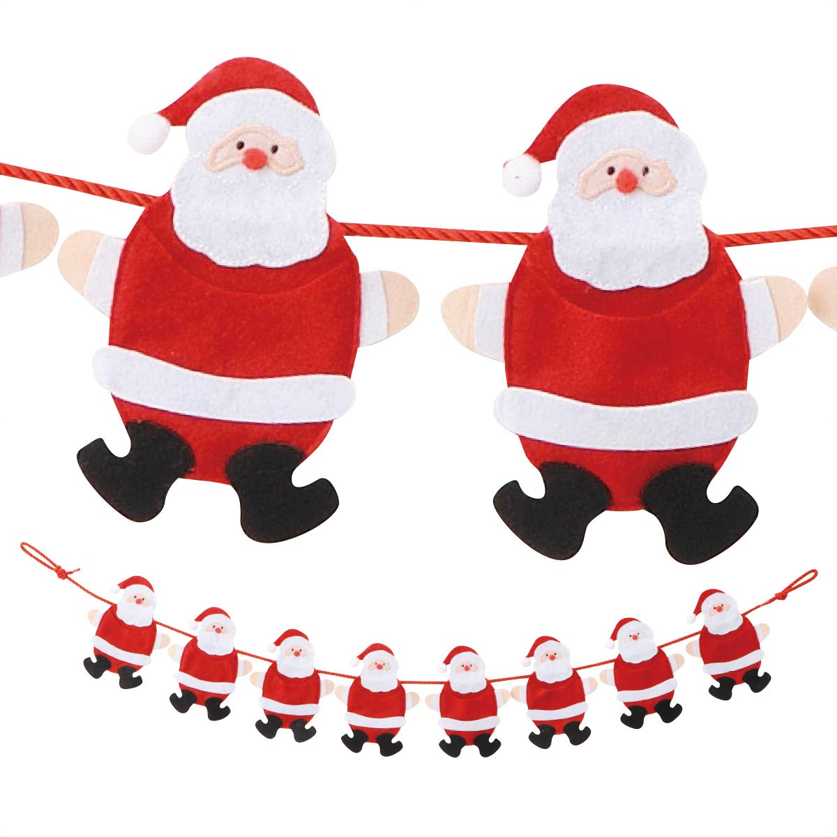 145cmフェルトガーランド サンタクロース クリスマス飾り通販 ストエキ