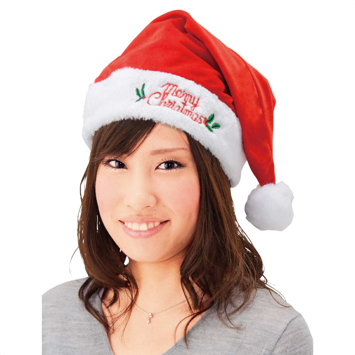 刺繍入りサンタ帽子(頭囲60cm) |クリスマス飾り通販 ストエキ