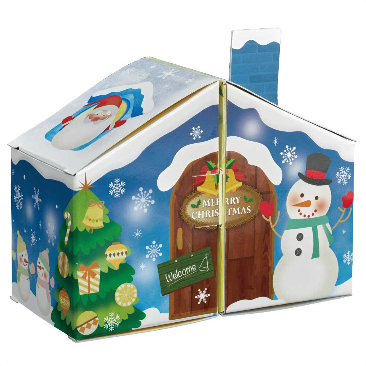 10枚 サンタメロディミラクルハウス クリスマスギフトボックス クリスマス飾り通販 ストエキ