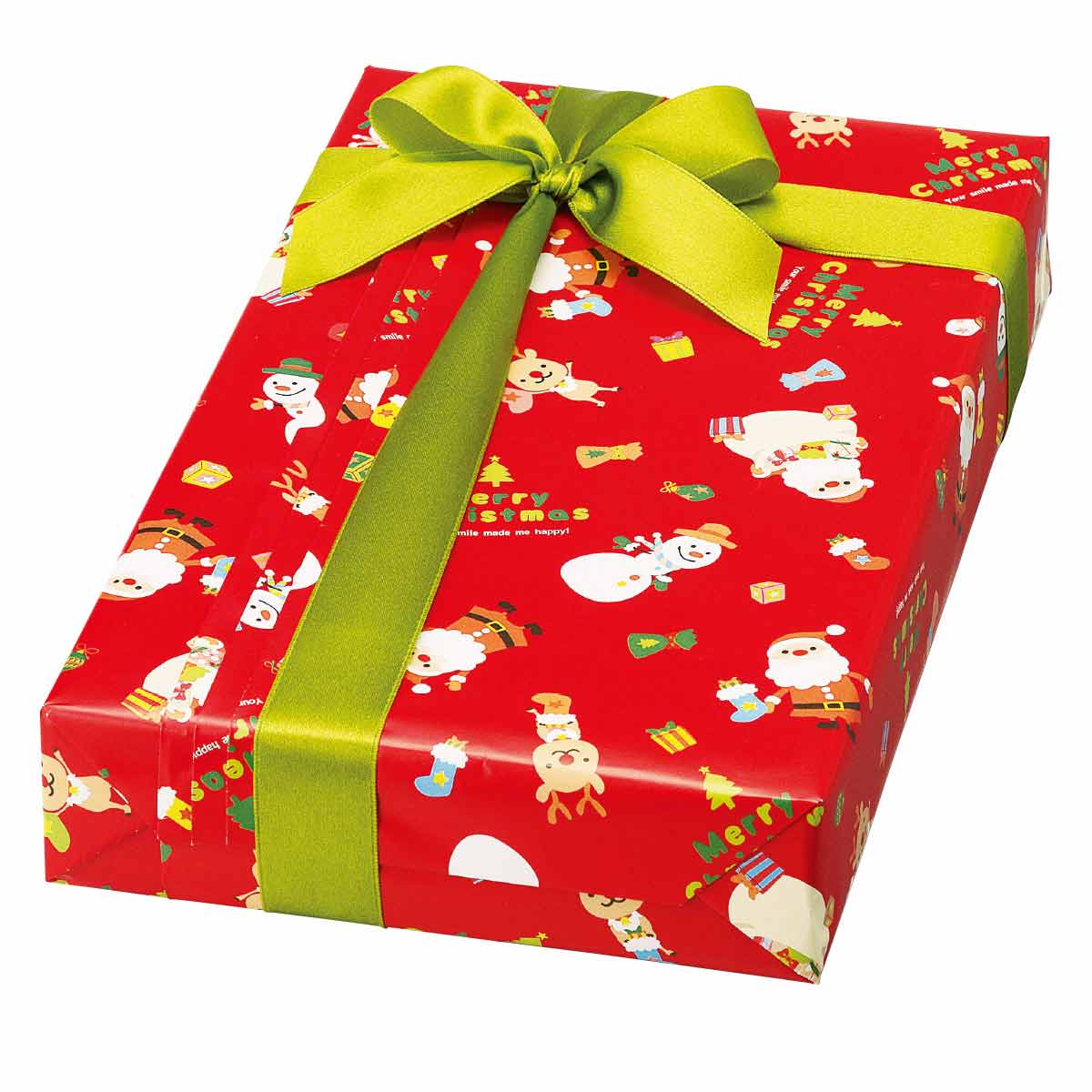 クリスマスバスケット 包装紙 50枚 半裁 レッド |クリスマス飾り通販 ストエキ