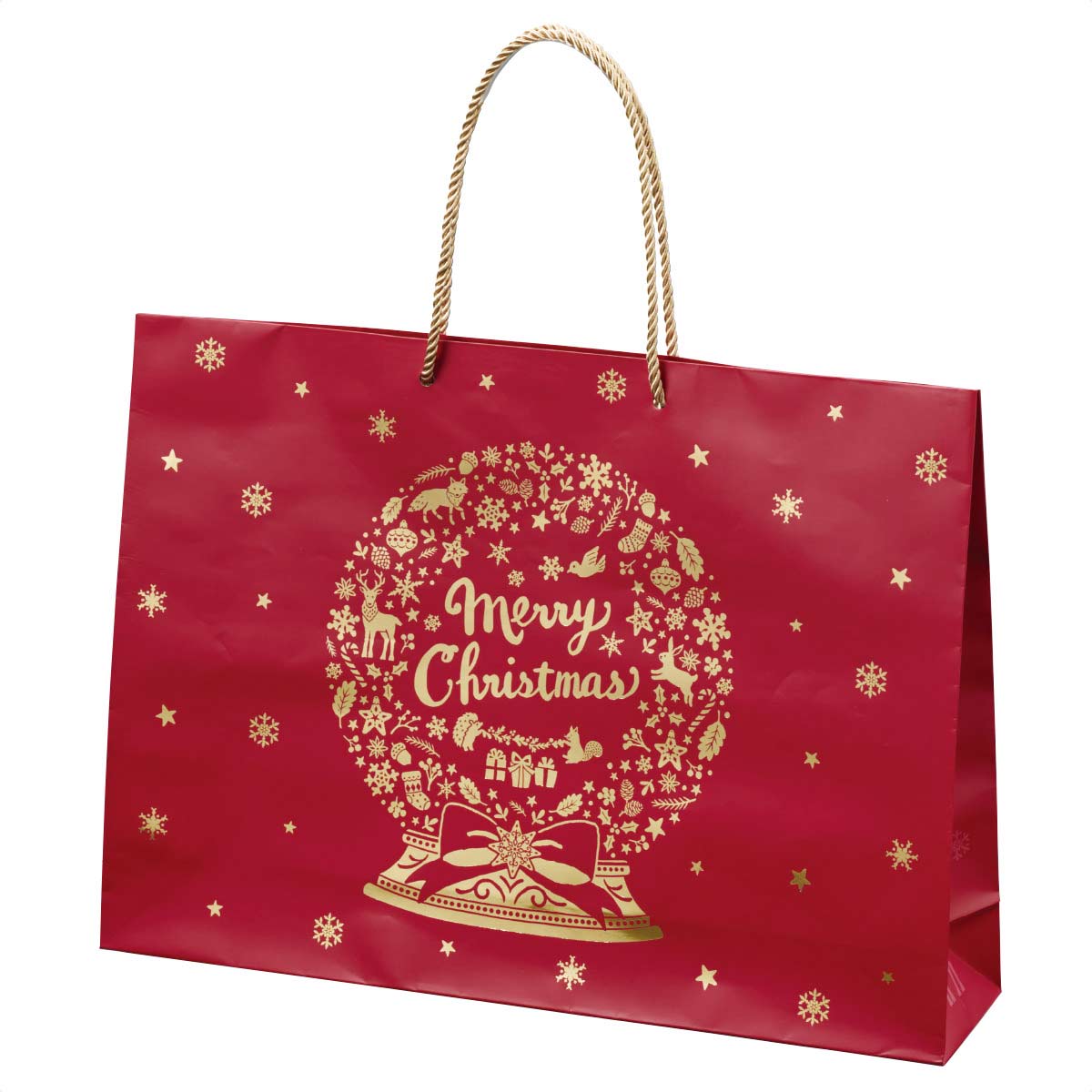 枚 スノーフォレスト クリスマス手提げ紙袋 おしゃれ レッド クリスマス飾り通販 ストエキ