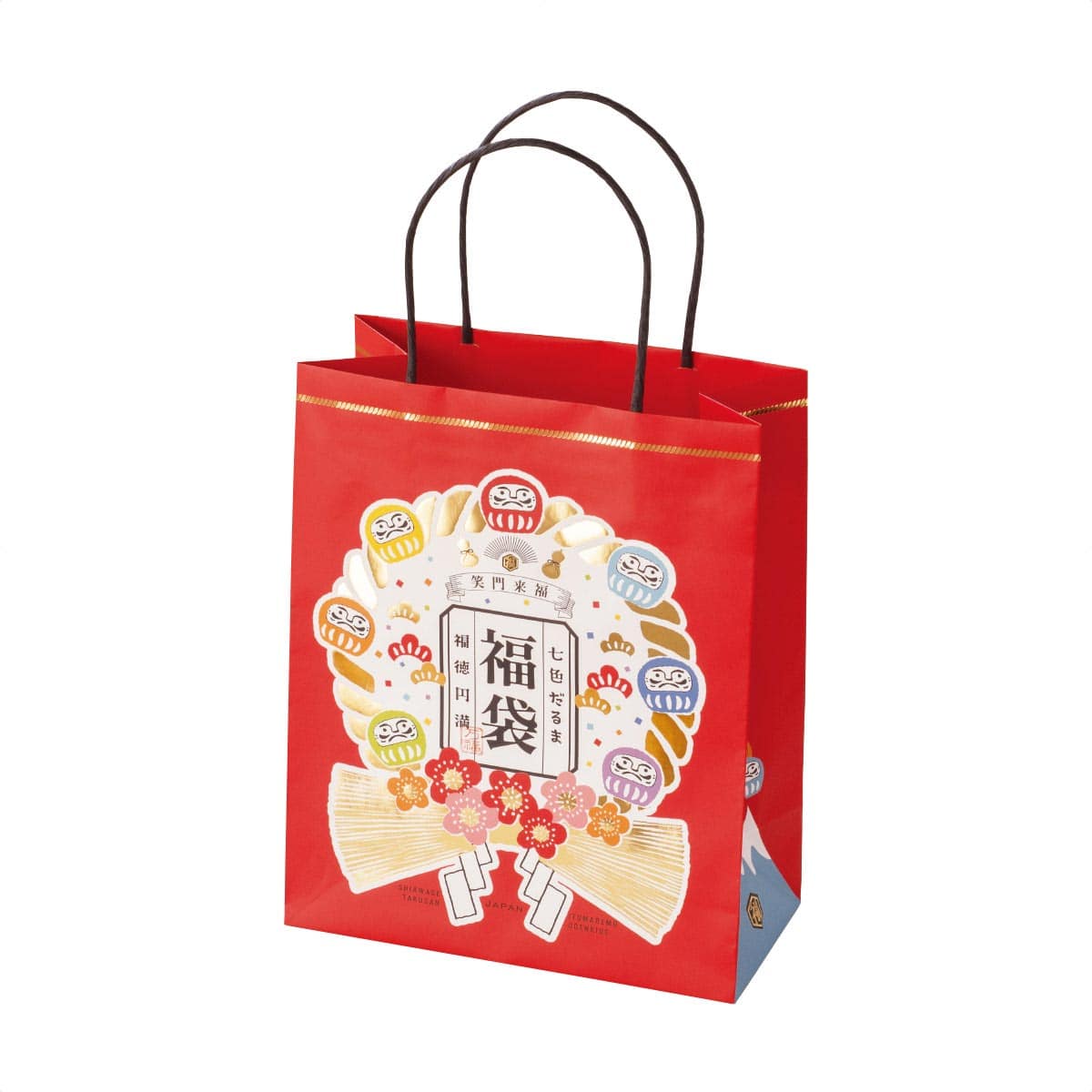 10枚 福袋手提げ紙袋 だるま おしゃれ x10x25cm 正月飾り通販 ストエキ 10枚 福袋手提げ紙袋 だるま おしゃれ x10x25cm 正月飾り通販 ストエキ