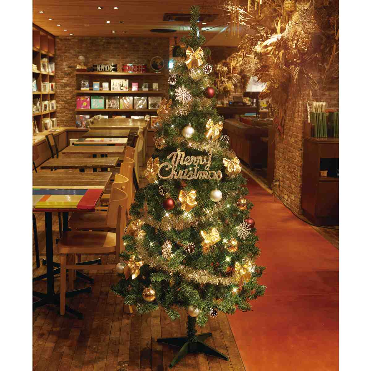 スタンダードクリスマスツリーセット ゴールド H90xw40cm クリスマス飾り通販 ストエキ