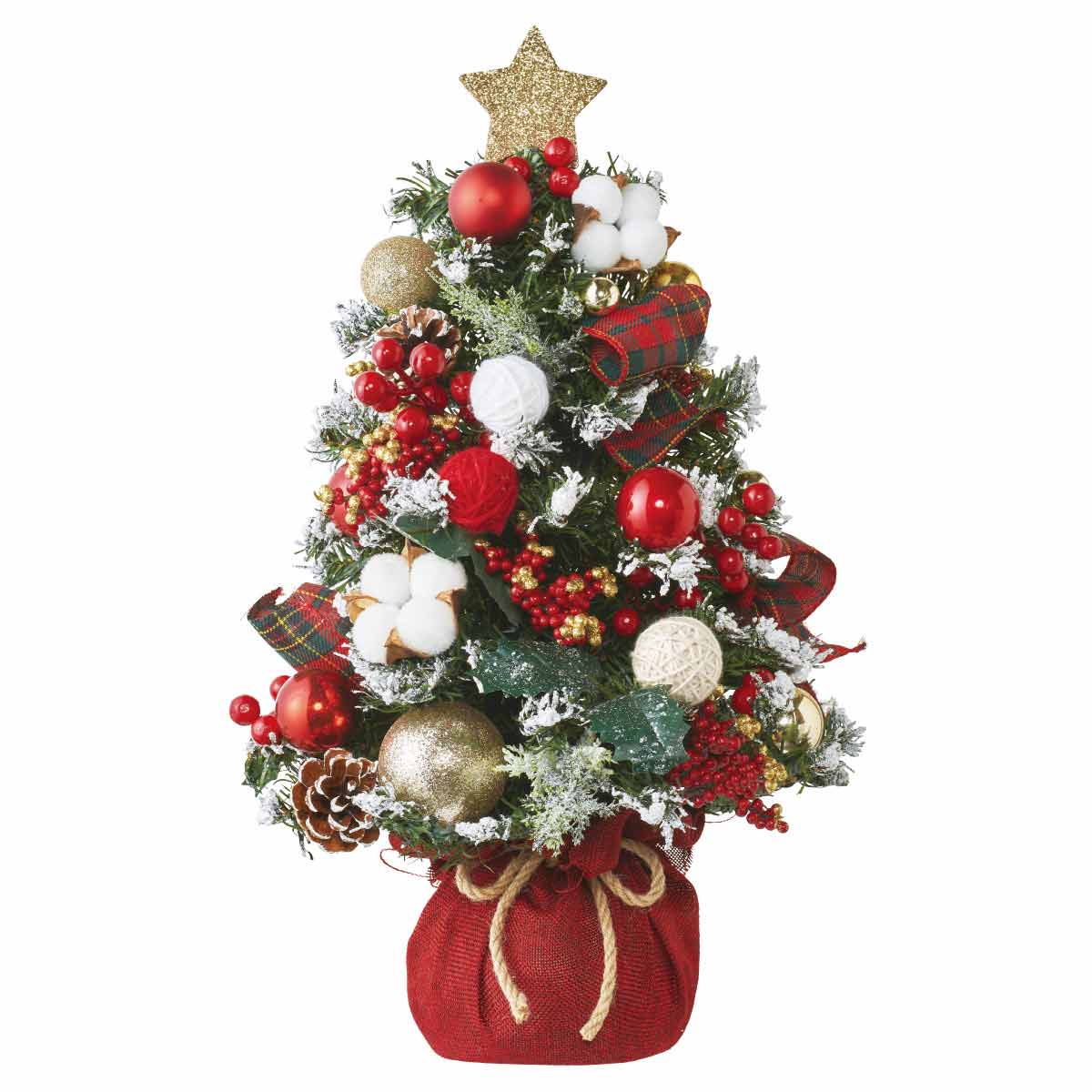 45cm デコレーションクリスマスツリー 卓上サイズ レッドベリー クリスマス飾り通販 ストエキ