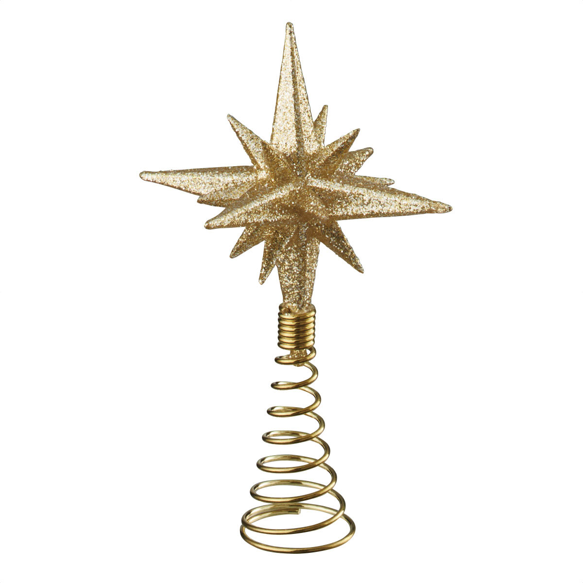 グリッタークリスマスツリートップ スター H15cm ゴールド |クリスマス飾り通販 ストエキ
