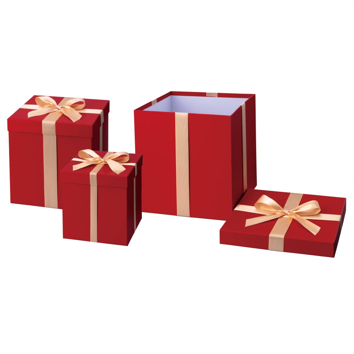 プレゼントボックス3個セット クリスマスツリー装飾 レッド クリスマス飾り通販 ストエキ