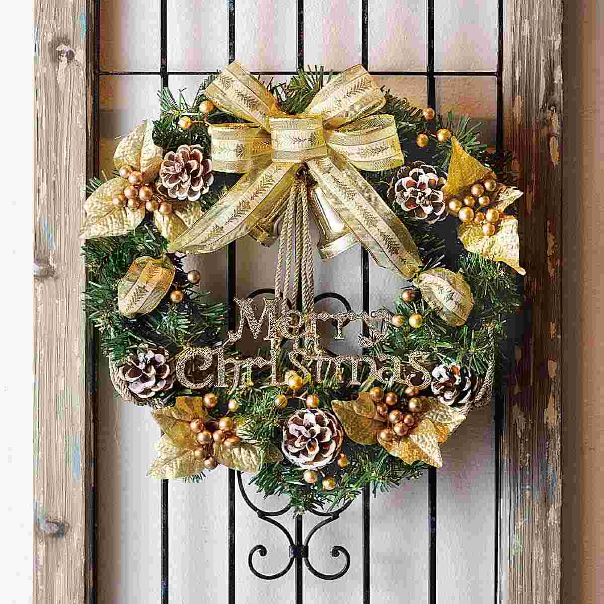 40cm】クリスマスベルリース レッド |クリスマス飾り通販 ストエキ