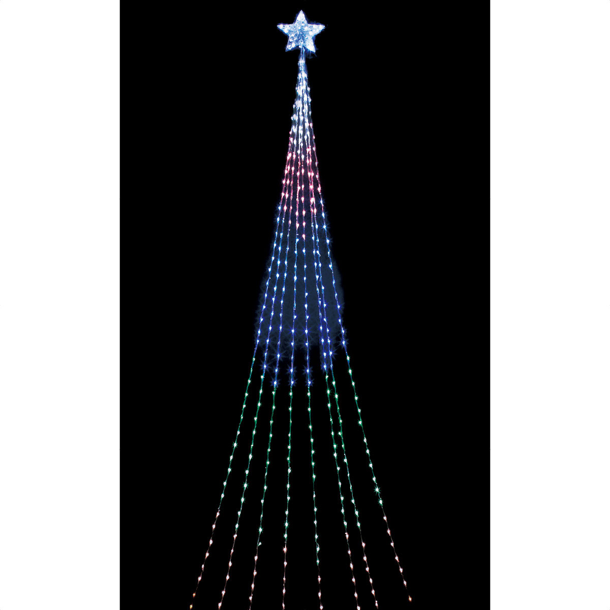 LED510球 5m】ドレープライト レインボー クリスマスイルミネーション 屋外使用可 |クリスマス飾り通販 ストエキ