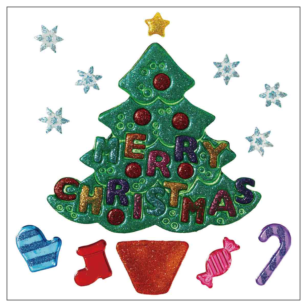 グミデコ バッグs メリークリスマスツリー クリスマス 窓ジェルシール クリスマス飾り通販 ストエキ