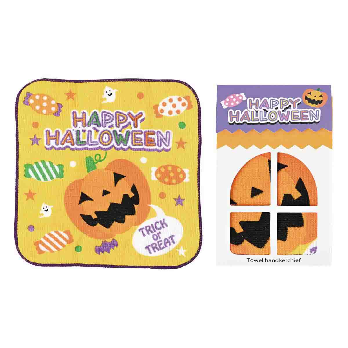 100個】ハッピーハロウィンタオルハンカチ ノベルティ 【通販】ストア・エキスプレス