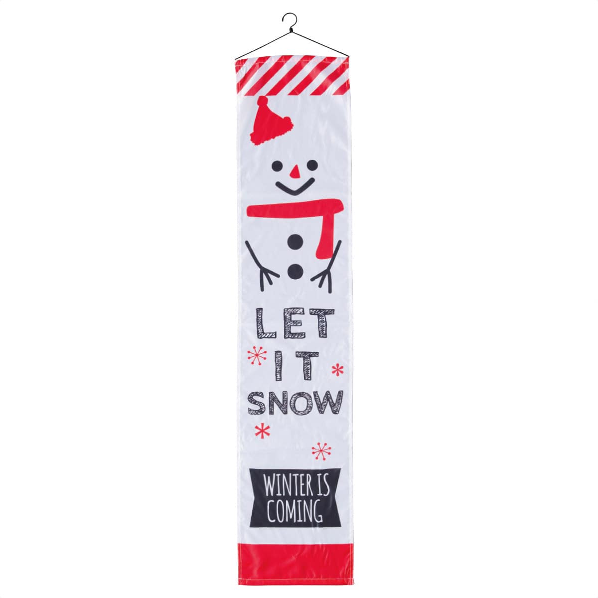 ハンガー式バナー スノーマン LET IT SNOW