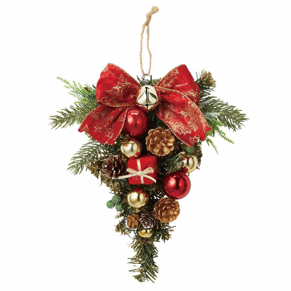 リボンスワッグ【クリスマス飾り】 ゴールド【通販】ストア・エキスプレス