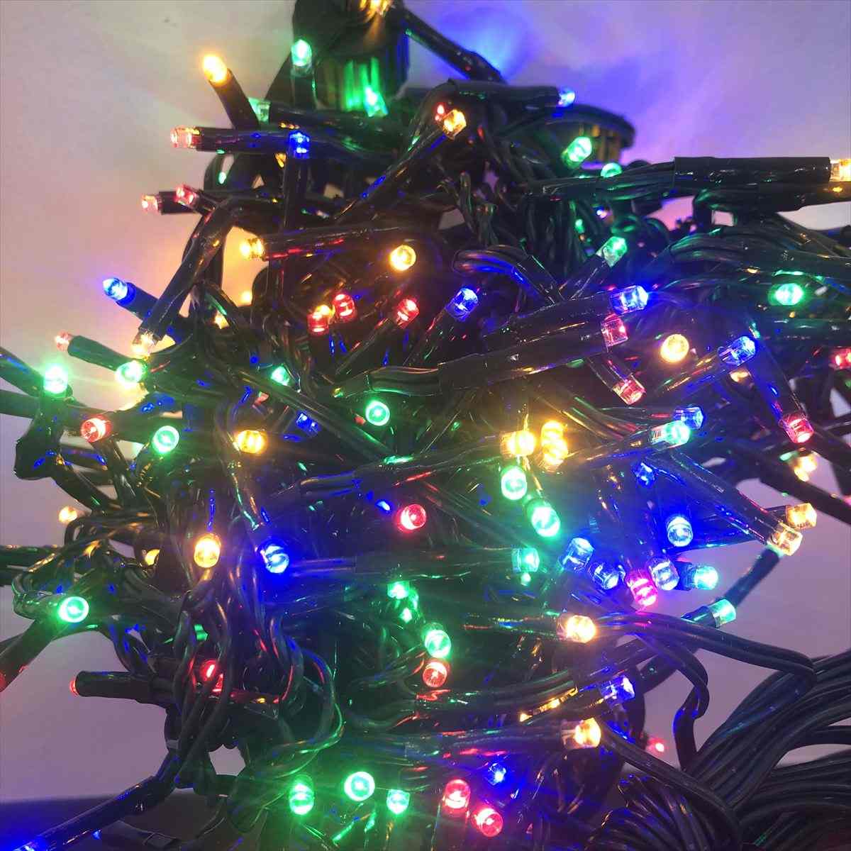 LED300球イルミネーションストレートライト ホワイトブルー 1セット