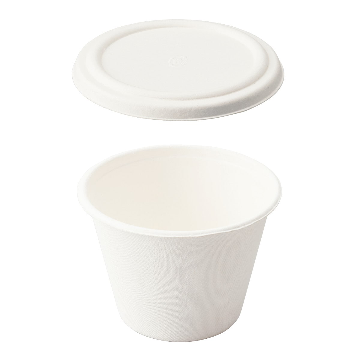 【50個】バガス スープカップ フタ付き