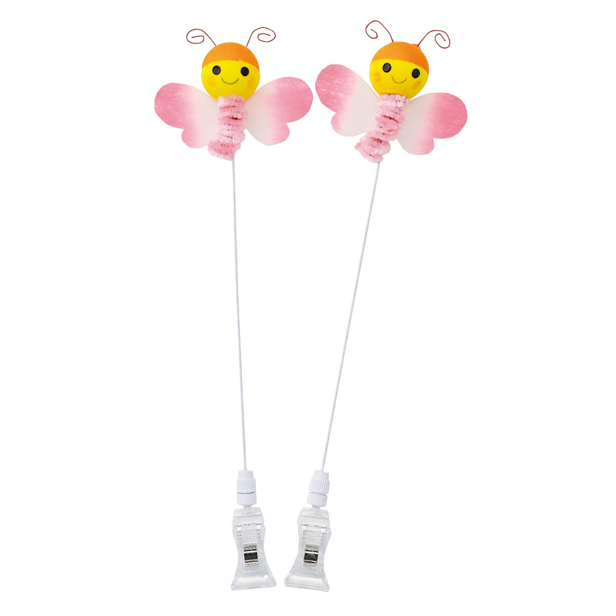 モチーフクリップ2本 バタフライ