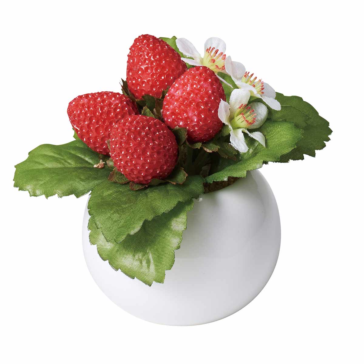 ストロベリーラウンドポット(造花)