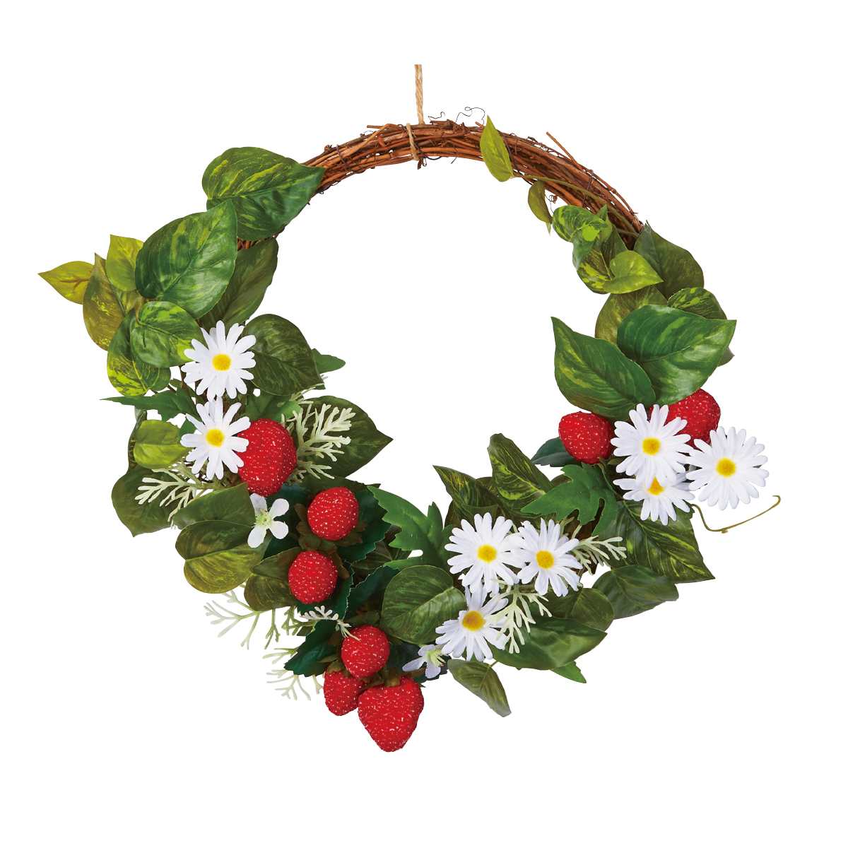 いちご造花リース32cm