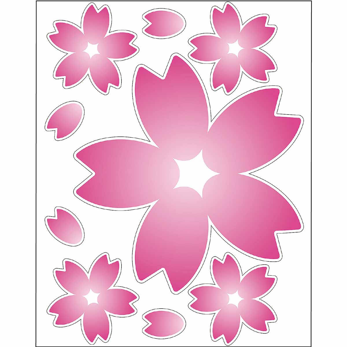 大型ウインドウシール 桜