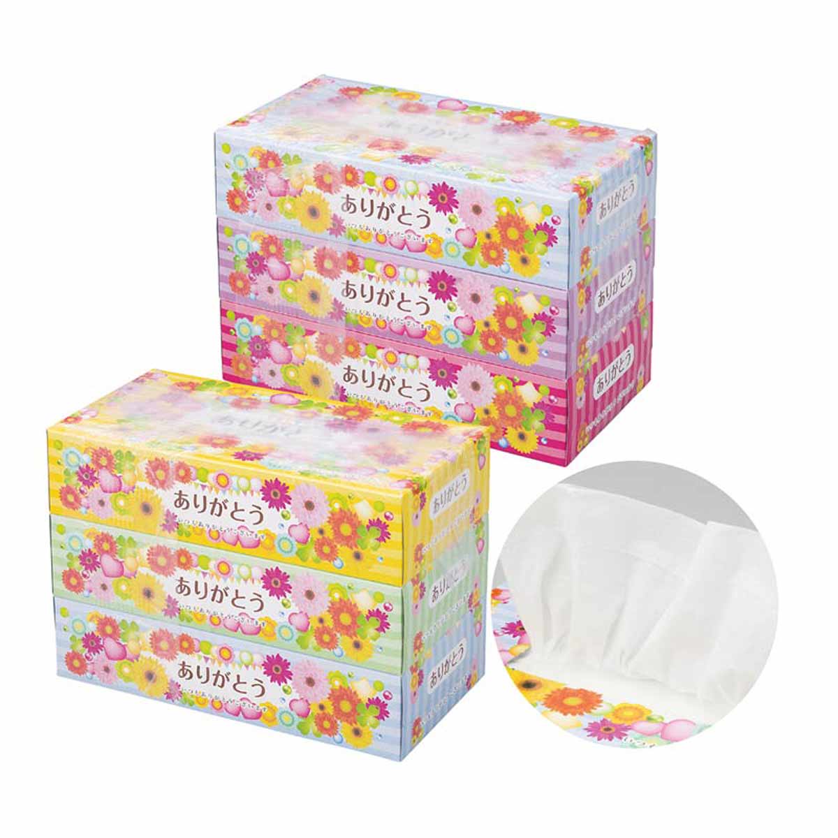 24セット ありがとうティッシュ(3個組)