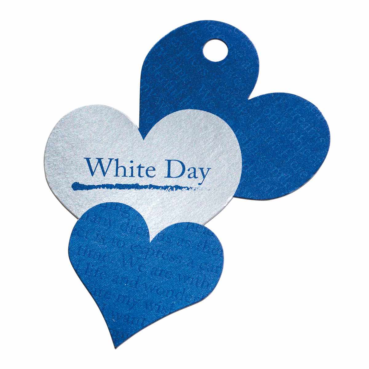 50枚 ホワイトデータグ3連ハート