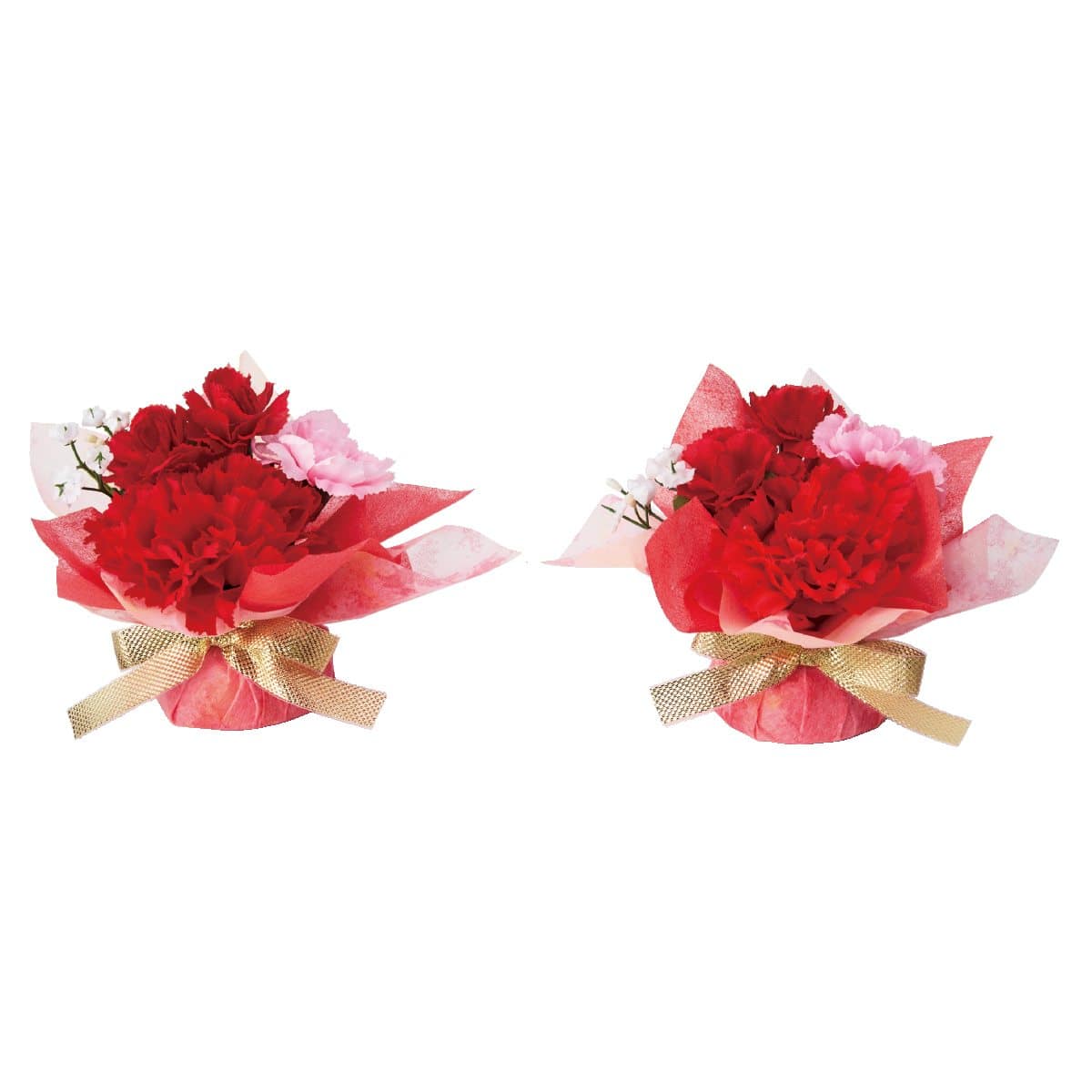 2個 母の日ラップ 高さ11cm