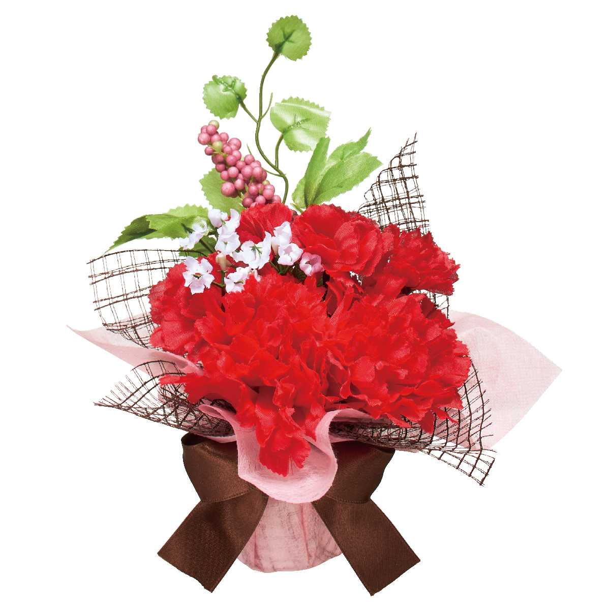 カーネーションベリーミックスラップ 高さ15cm