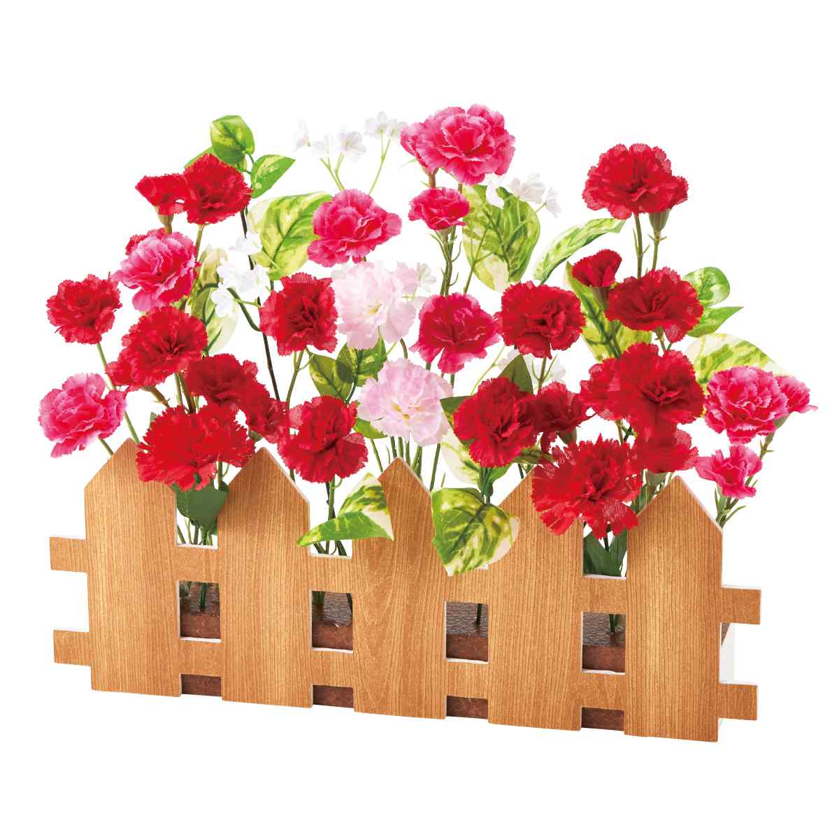 カーネーション垣根アレンジ(造花)