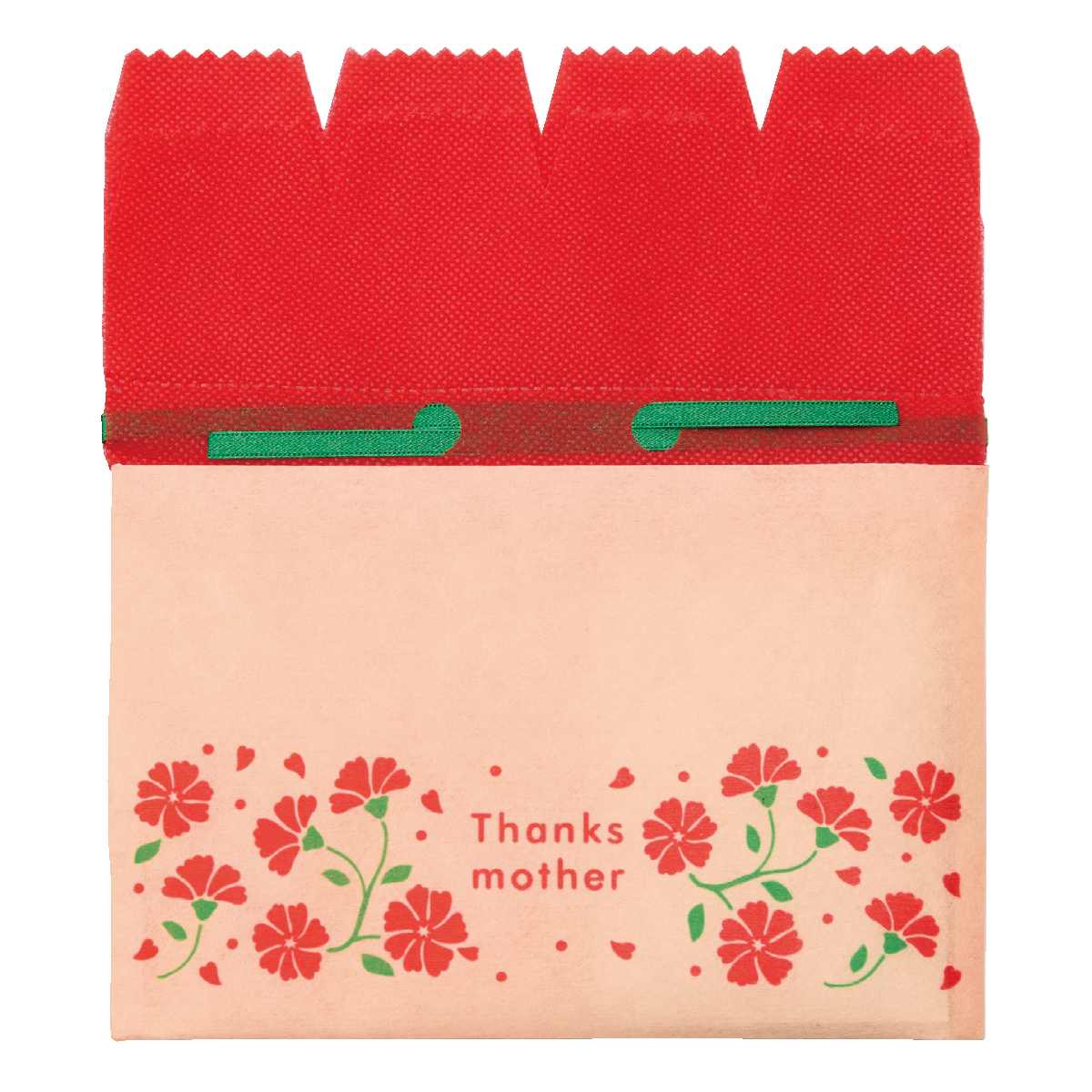 巾着バッグ ピンクカーネーション