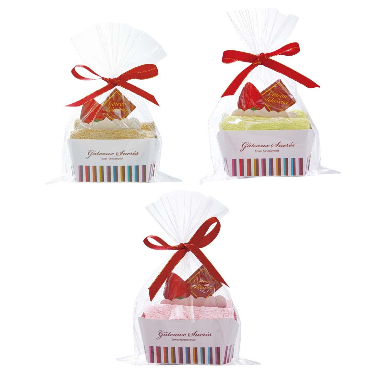 96個 ショートケーキタオルハンカチ