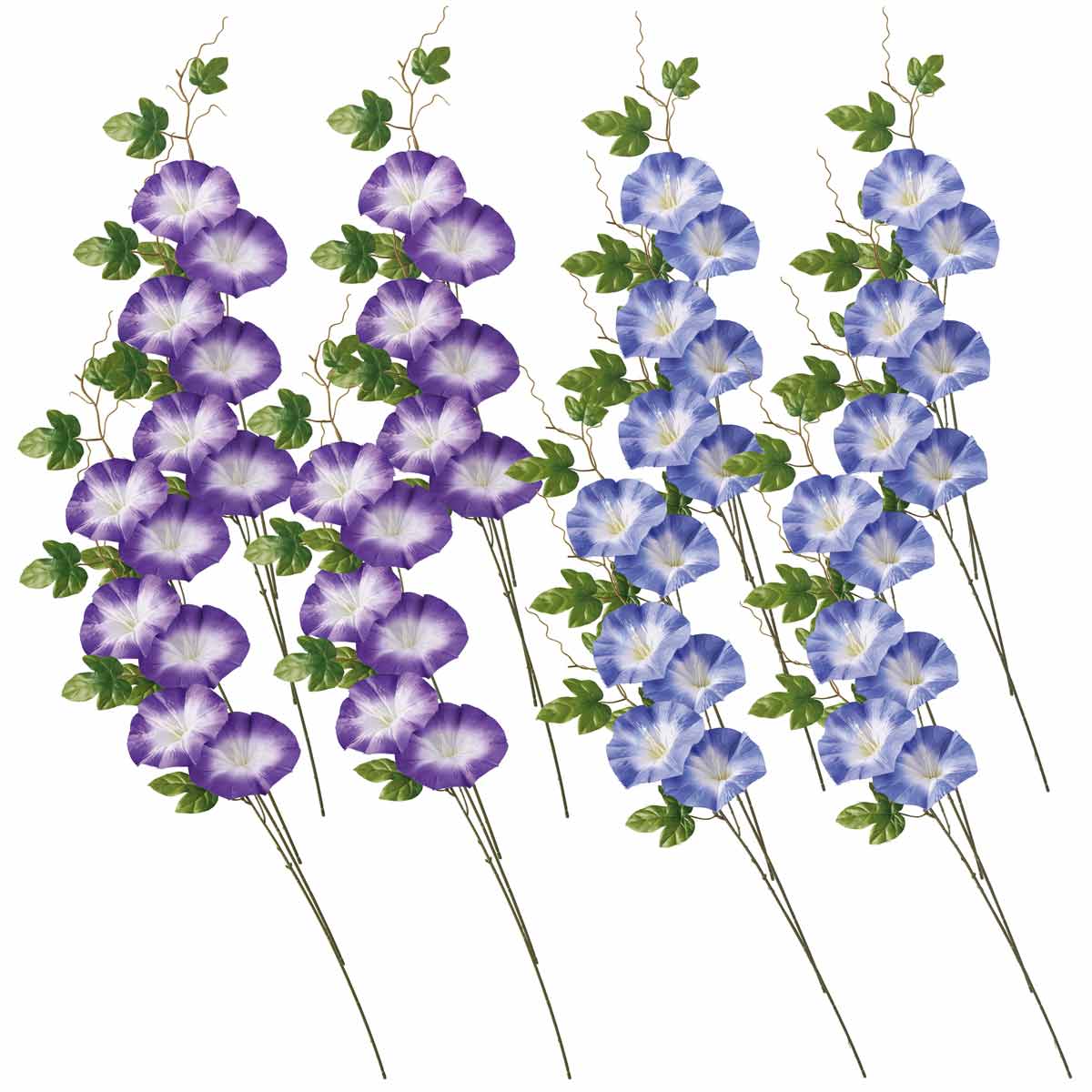 24本 あさがお造花スプレー63.5cm