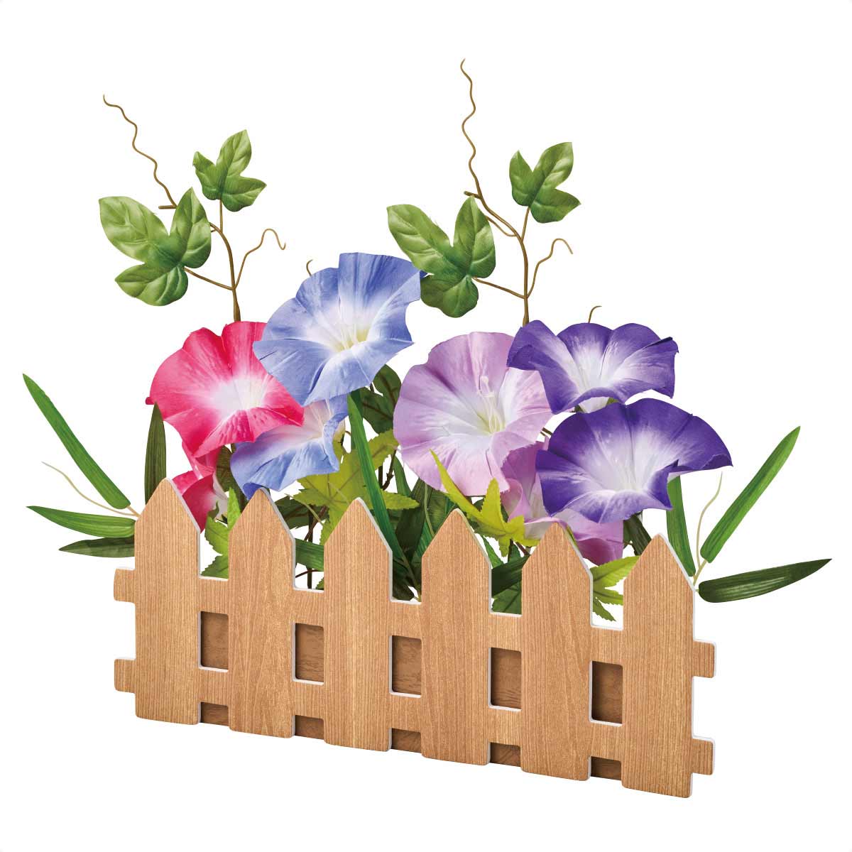 和風あさがお垣根アレンジ