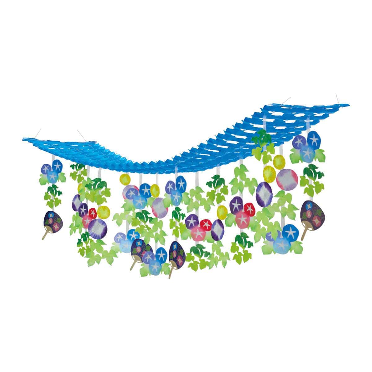 朝顔うちわプリーツハンガー