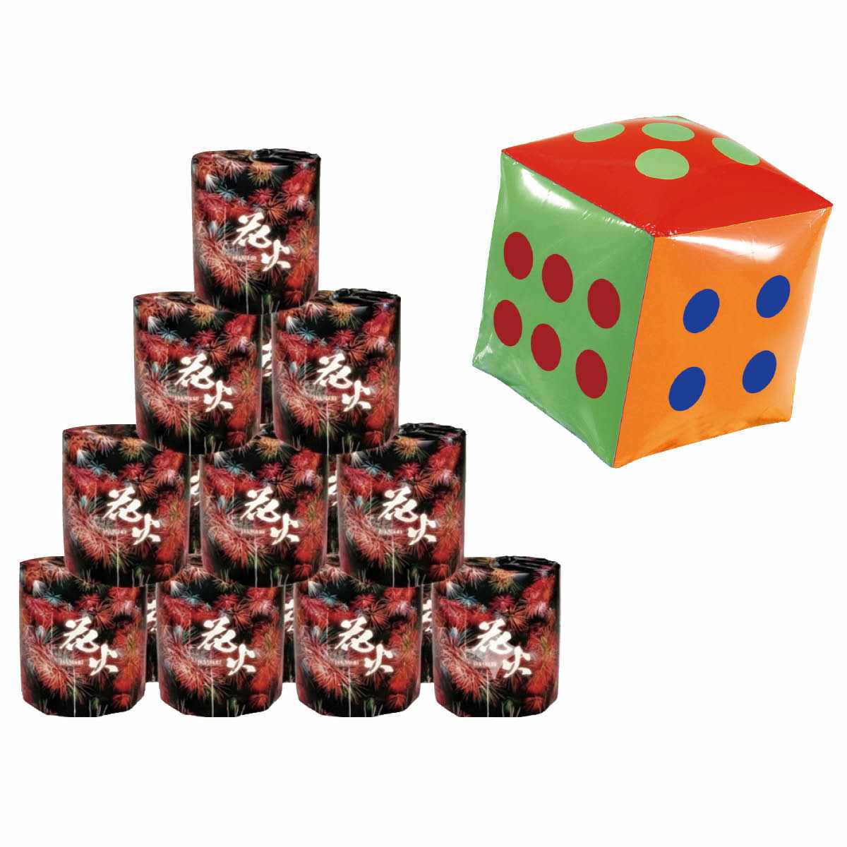 約30人用サイコロチャレンジ！花火トイレットペーパーセット