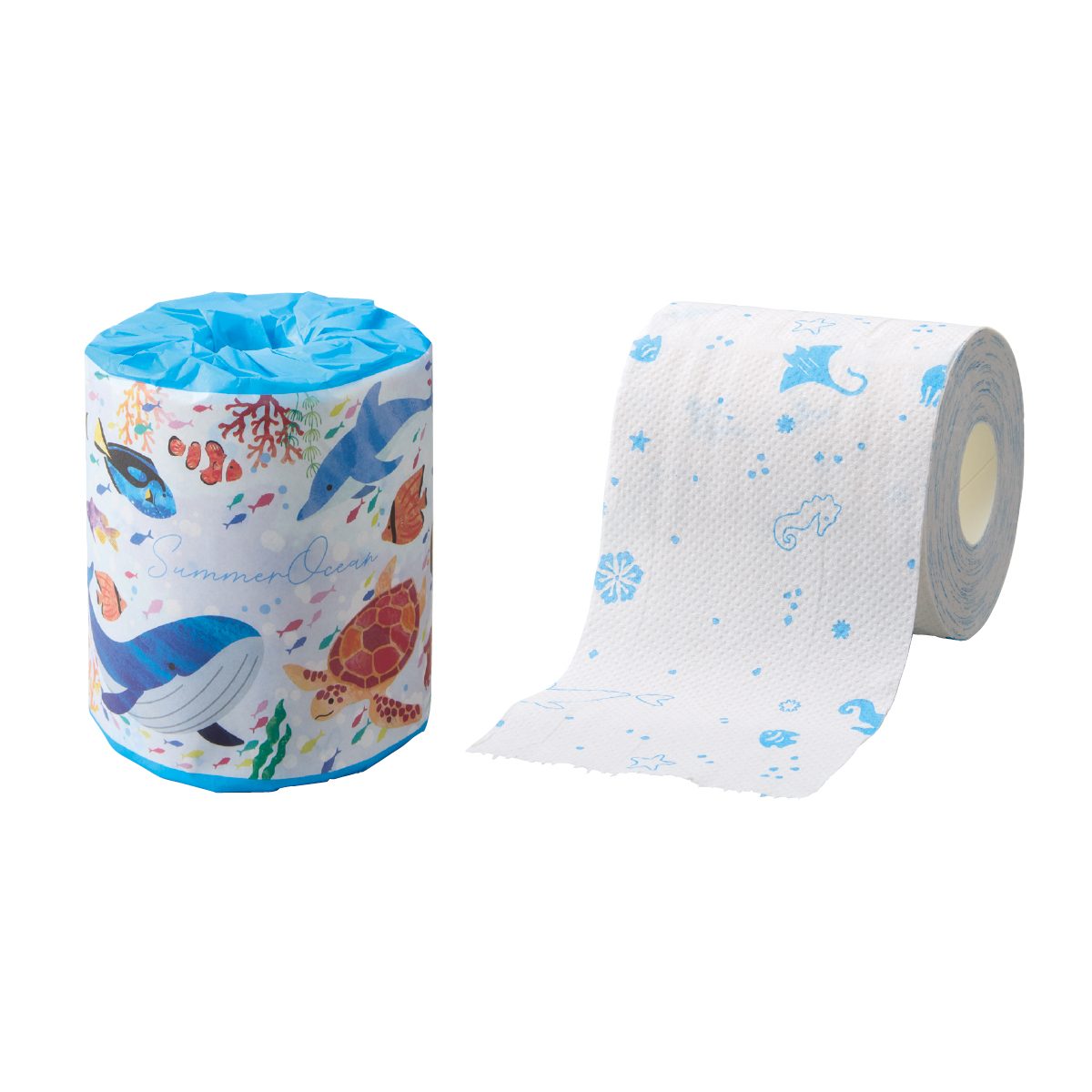 100個 サマーオーシャンペーパー トイレットペーパー