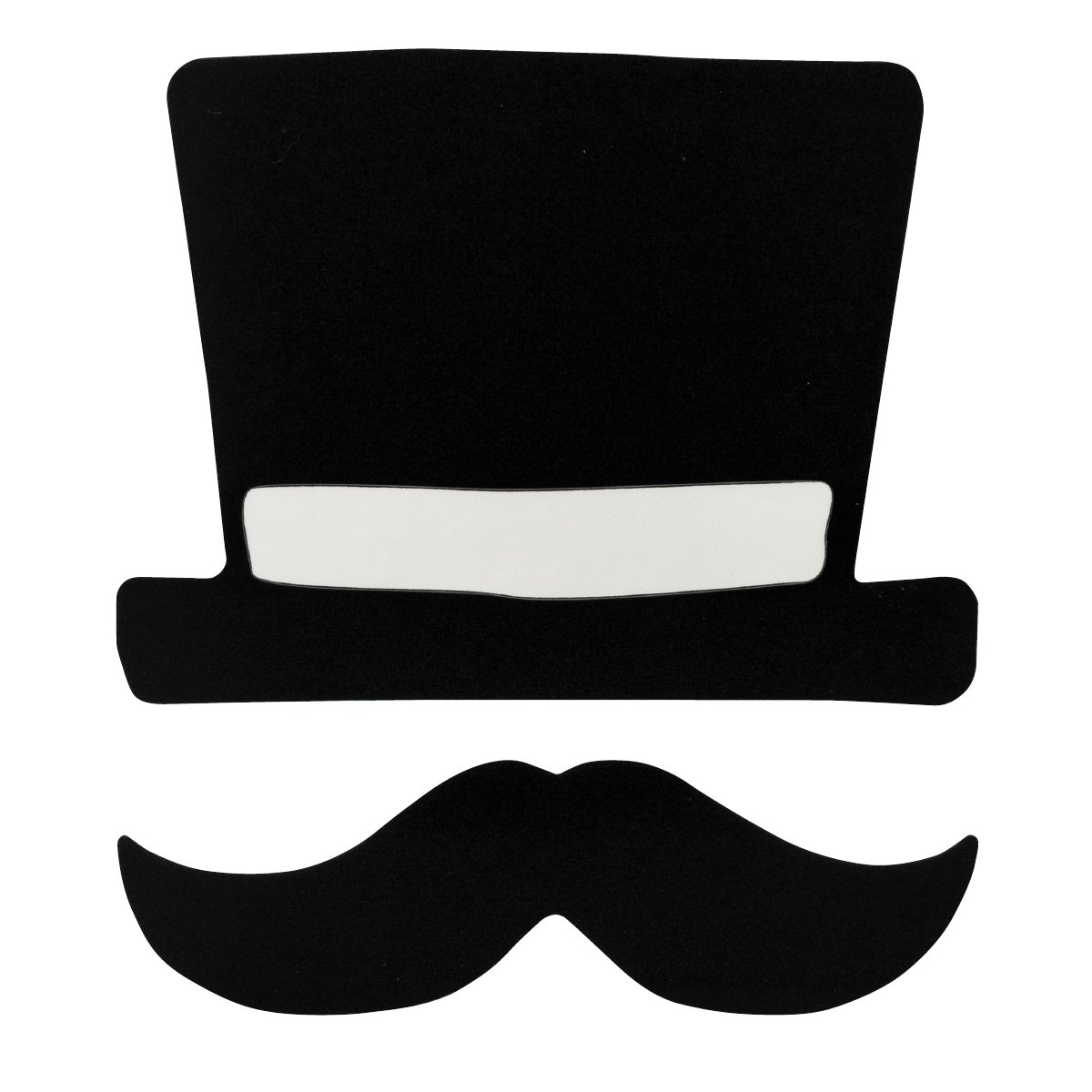 50セット 父の日シール シルクハット&ヒゲ