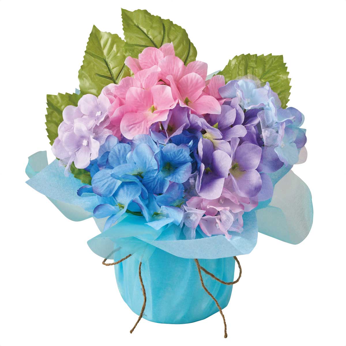 カラフルあじさい造花ラップ