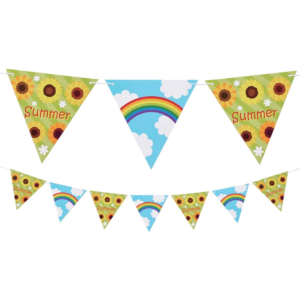 青空ひまわり 三角ペーパーフラッグ180cm