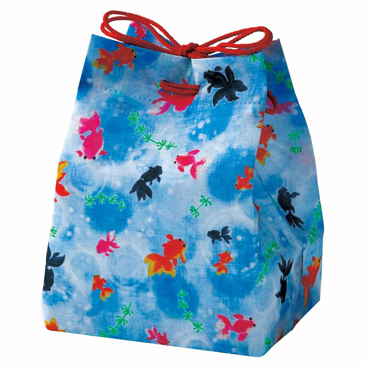 【20枚】 エーワン 不織布ギフトバッグ 信玄袋 金魚