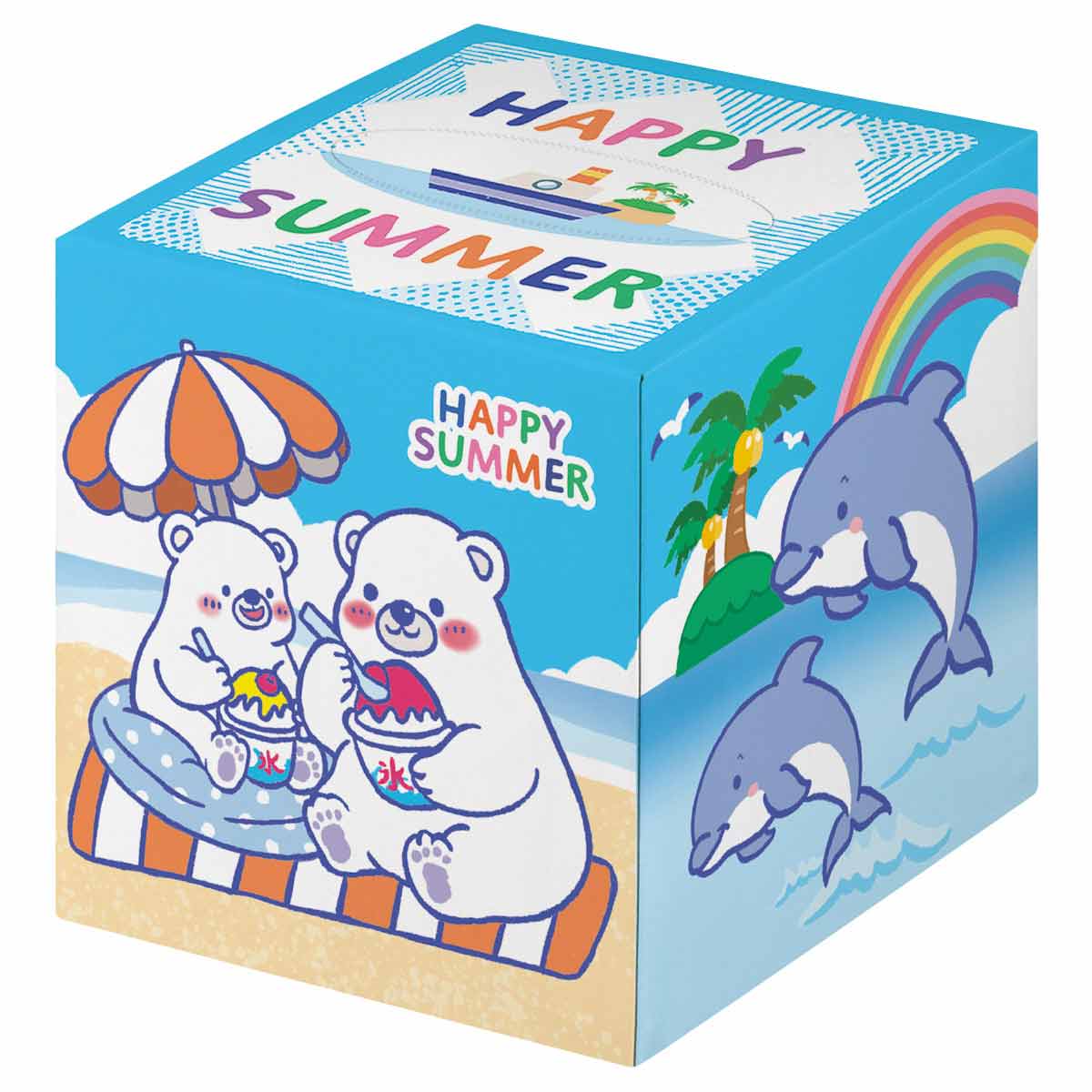 50個 ハッピーサマー ボックスティッシュ